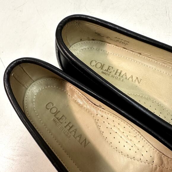 EUC Rancourt & Co x Cole Haan Tassel Loafer Moc Black Calf Made in Maine USA 9.5 - Picture 7 of 11